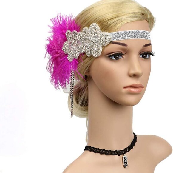 1920s Headpiece Great Gatsby Accessories Flapper Headband Wedding Headpieces for - Picture 4 of 4